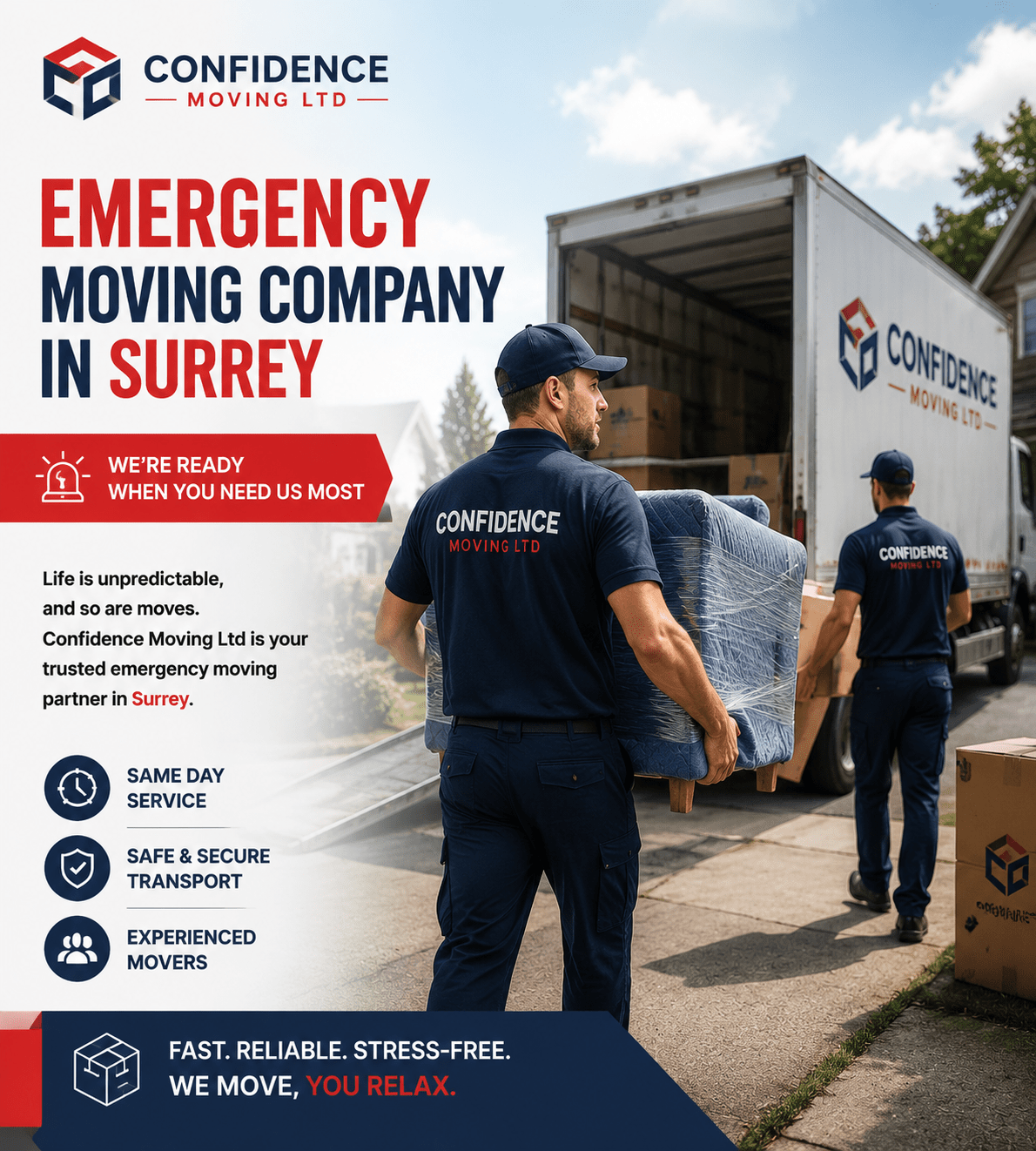 Emergency Moving Company in Surrey Confidence Moving ltd