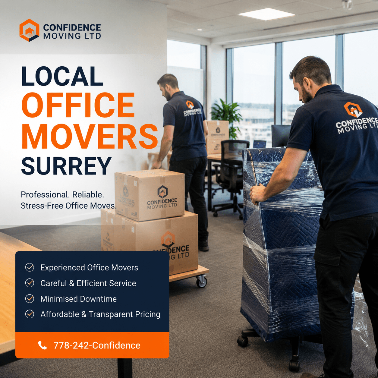 Local Office Movers Surrey Confidence Moving LTD